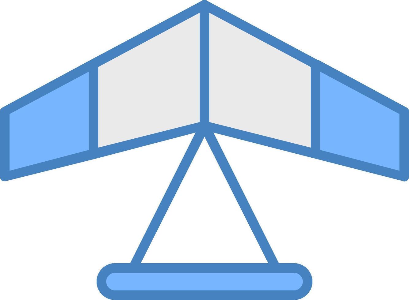 Gliding Line Filled Blue Icon vector