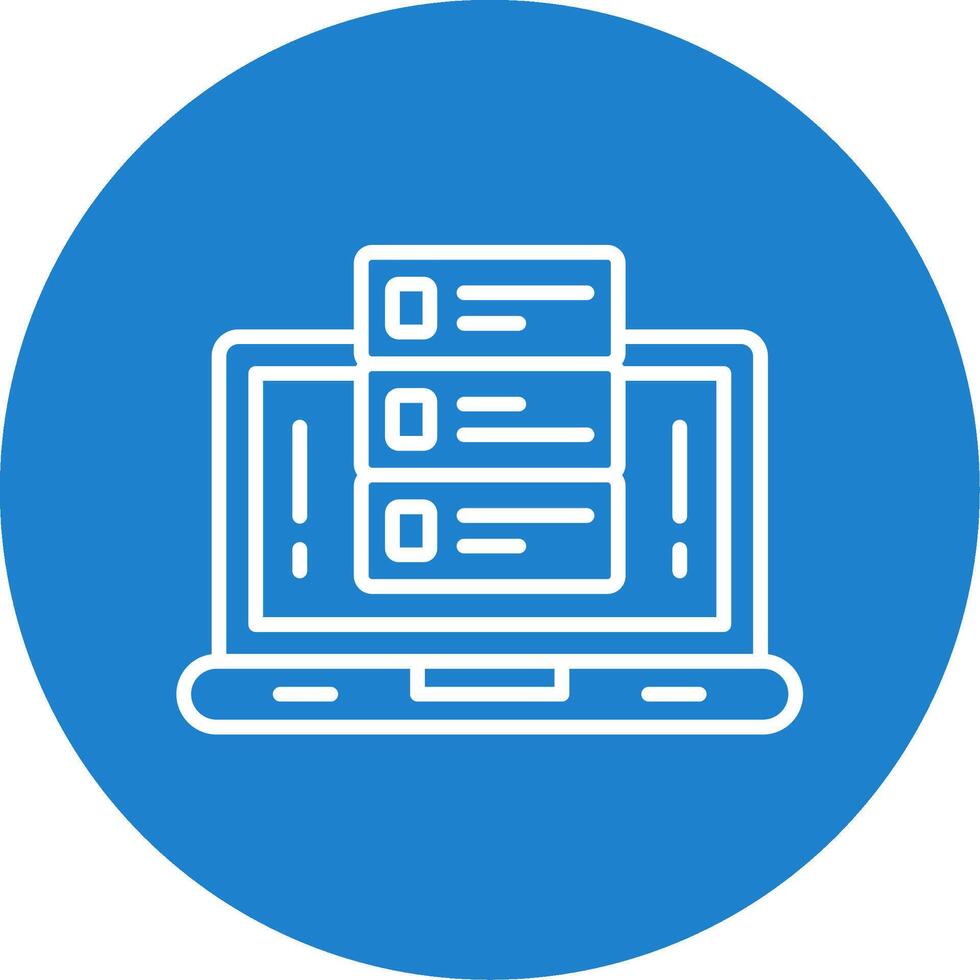 Laptop Multi Color Circle Icon vector