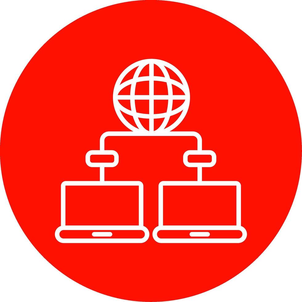 Data Network Multi Color Circle Icon vector