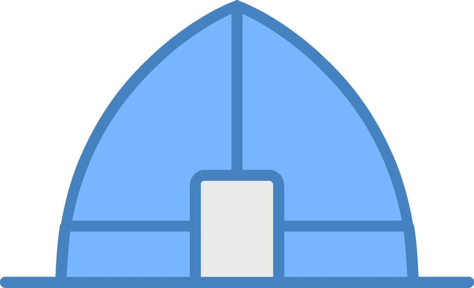 Tent Line Filled Blue Icon vector