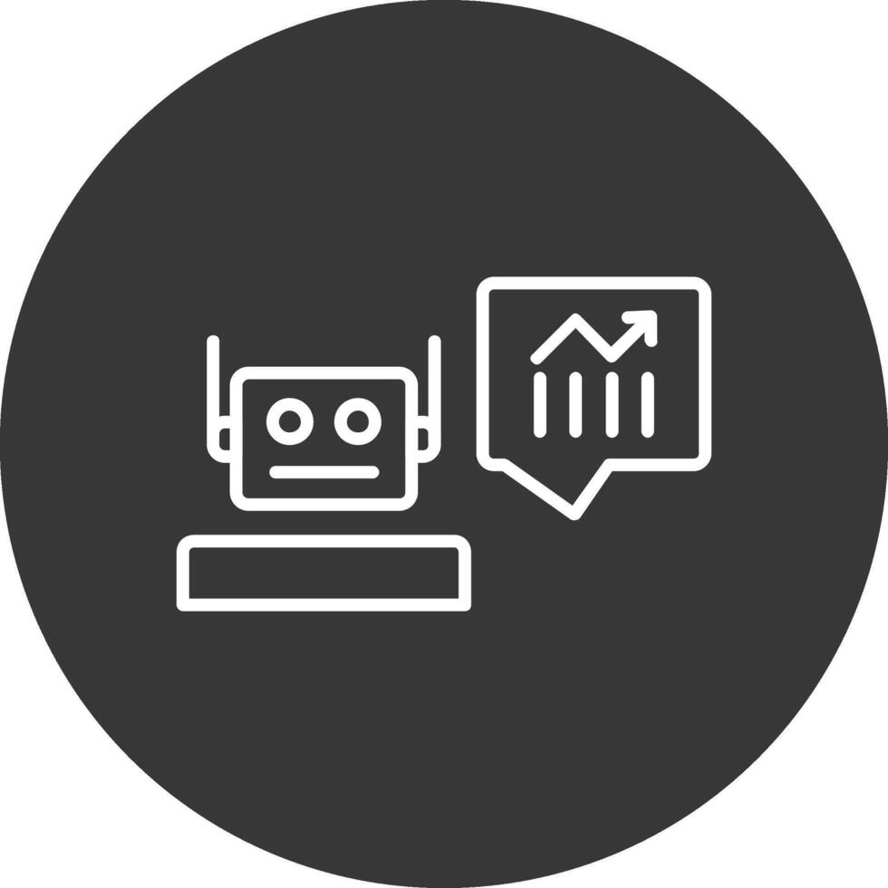 Prediction Line Inverted Icon Design vector