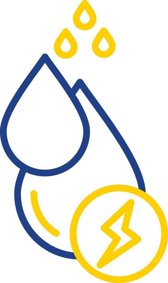 Water Energy Line Two Colour Icon Design vector
