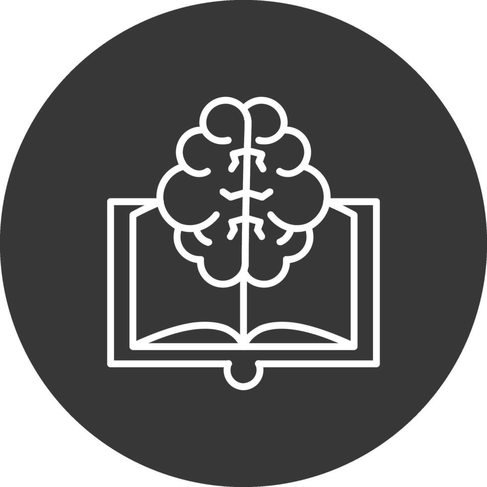Book Line Inverted Icon Design vector
