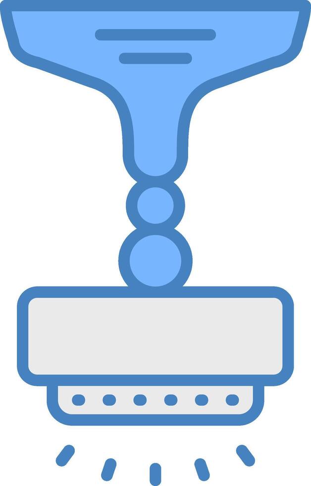 Lamp Line Filled Blue Icon vector
