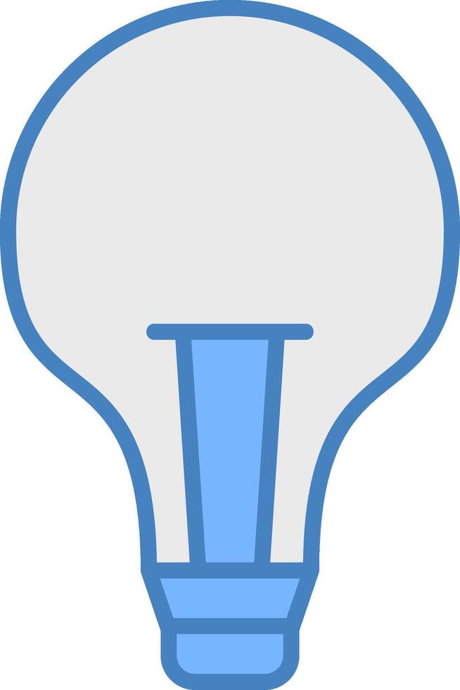 Light Bulb Line Filled Blue Icon vector