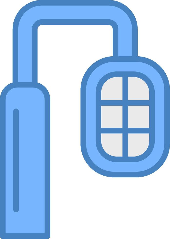 Street Light Line Filled Blue Icon vector