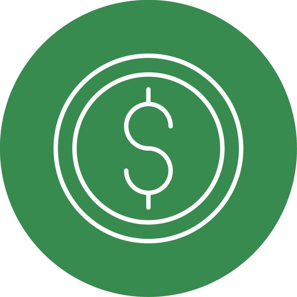 Coin Multi Color Circle Icon vector