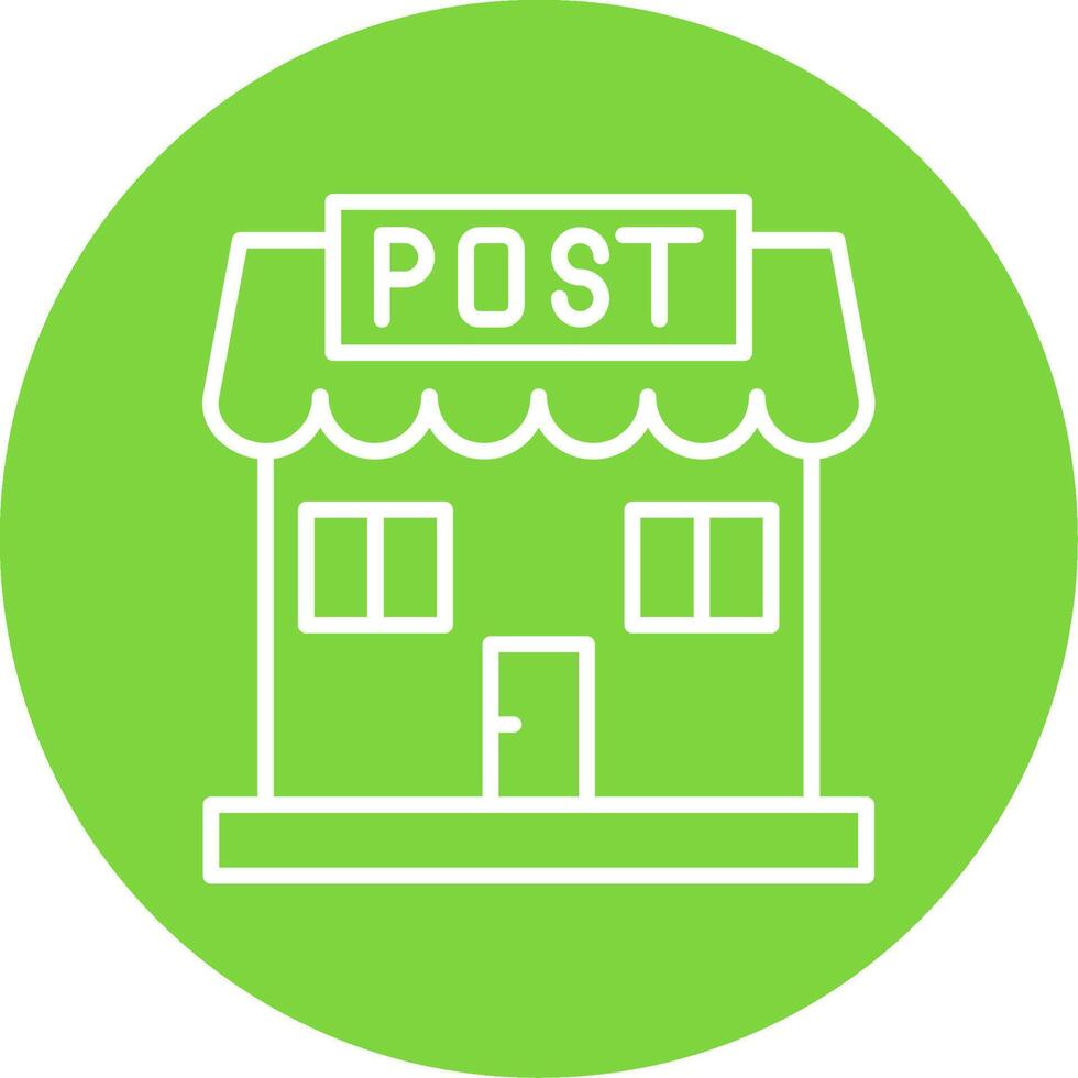 Post Office Multi Color Circle Icon vector