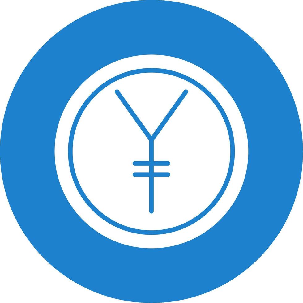 Yen Multi Color Circle Icon vector