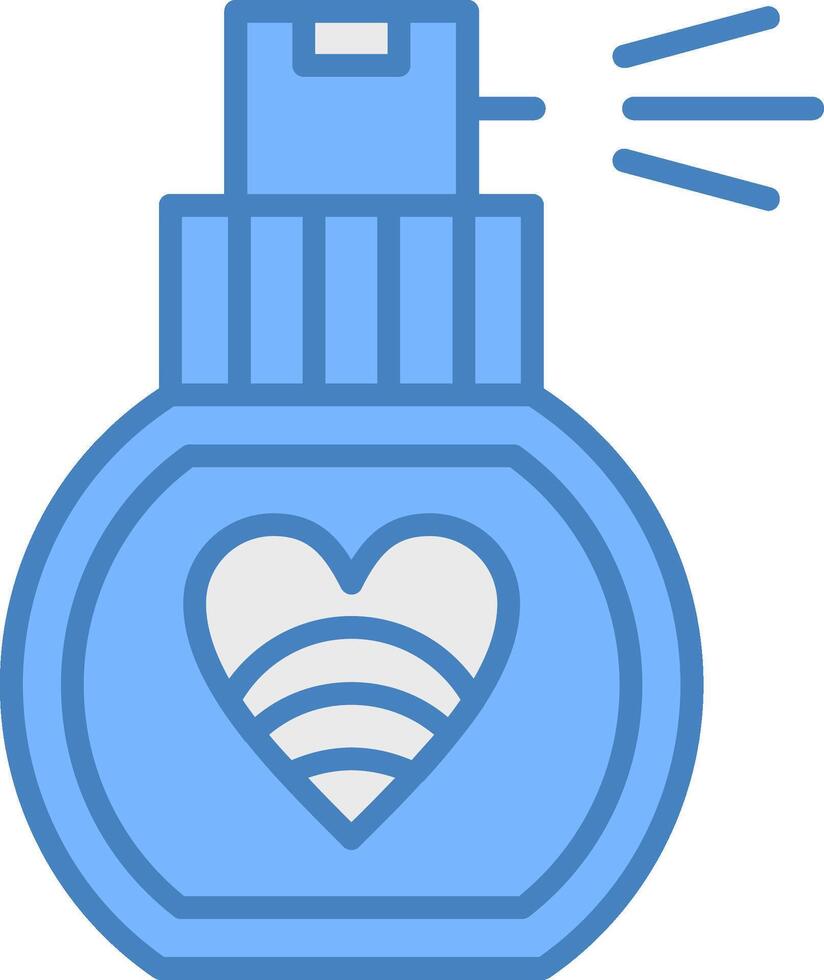 Perfume Line Filled Blue Icon vector