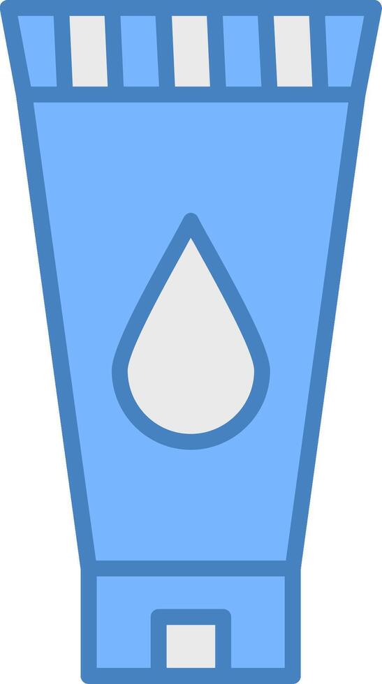 Face Wash Line Filled Blue Icon vector