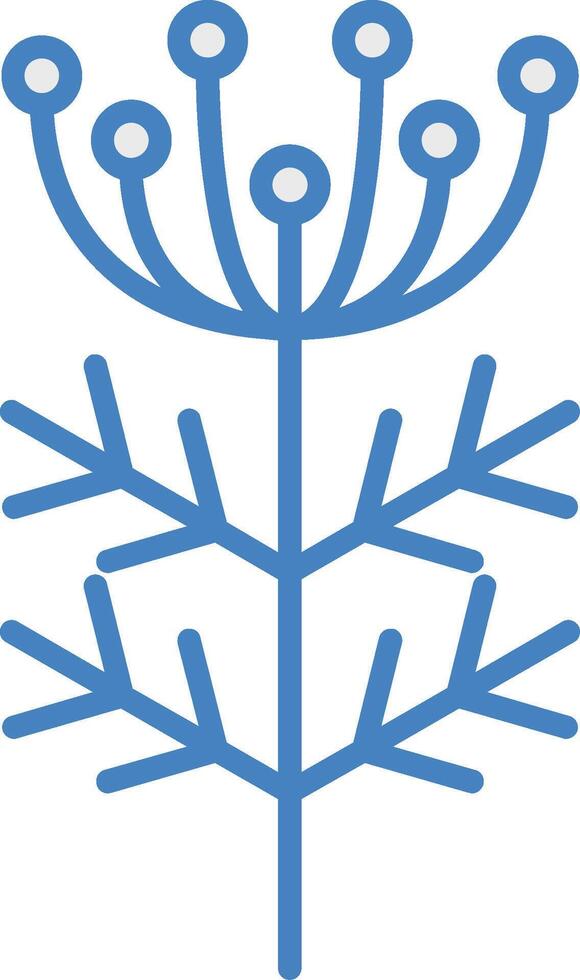 Dill Line Filled Blue Icon vector
