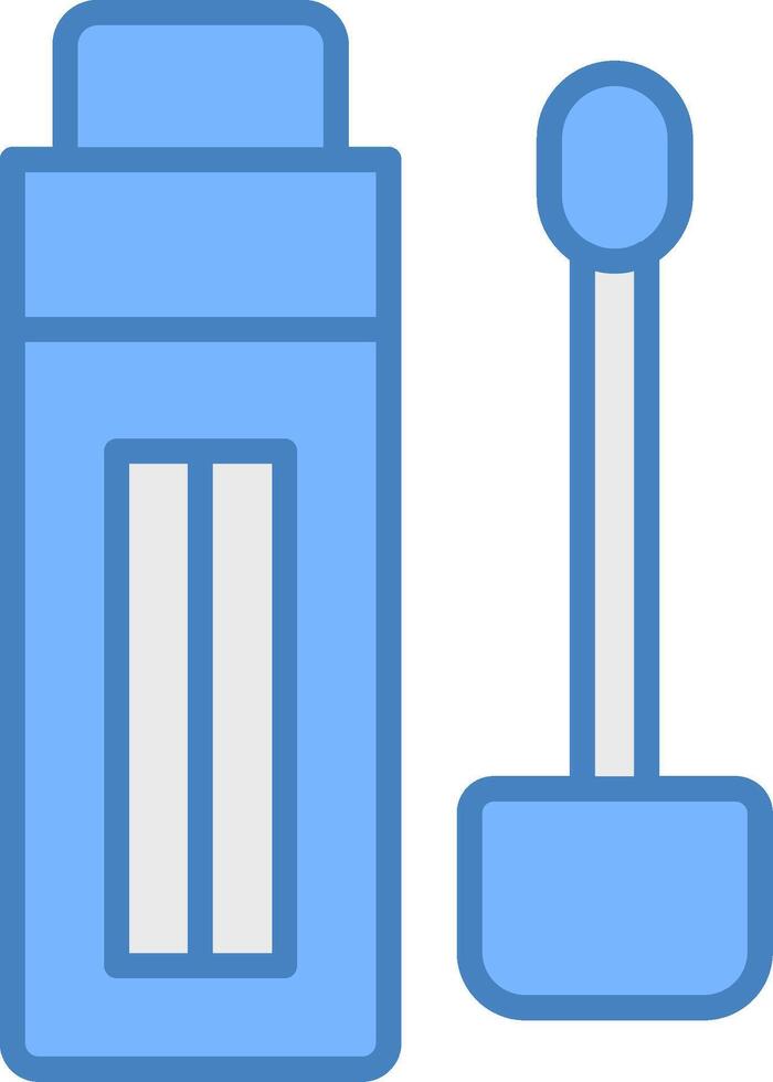 Concealer Line Filled Blue Icon vector