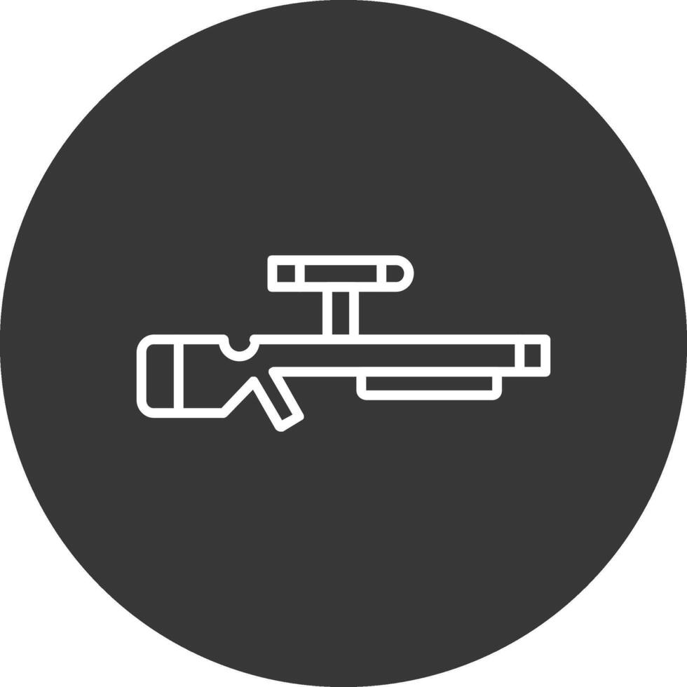 escopeta línea invertido icono diseño vector