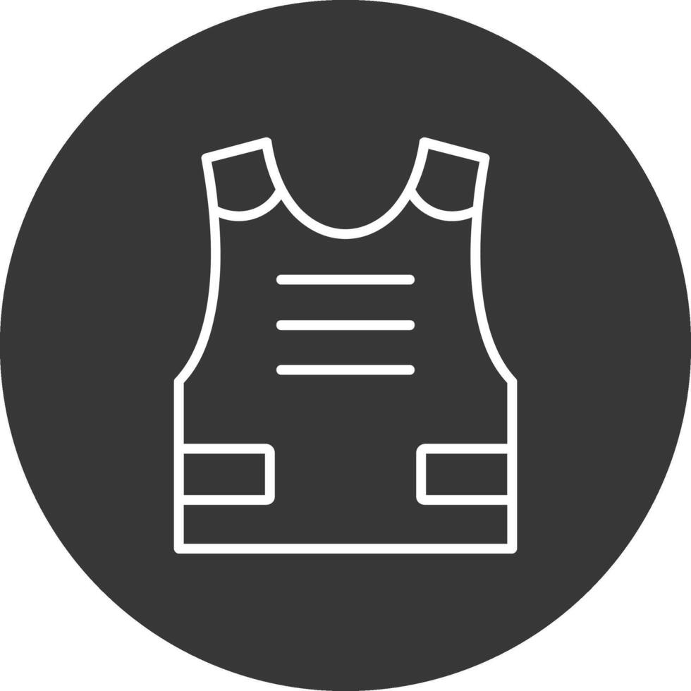 Armour Line Inverted Icon Design vector