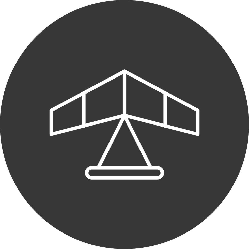 Gliding Line Inverted Icon Design vector