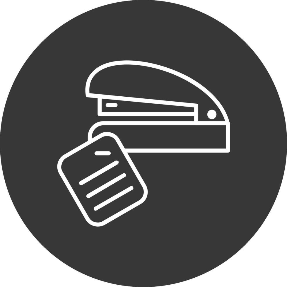 Stapler Line Inverted Icon Design vector