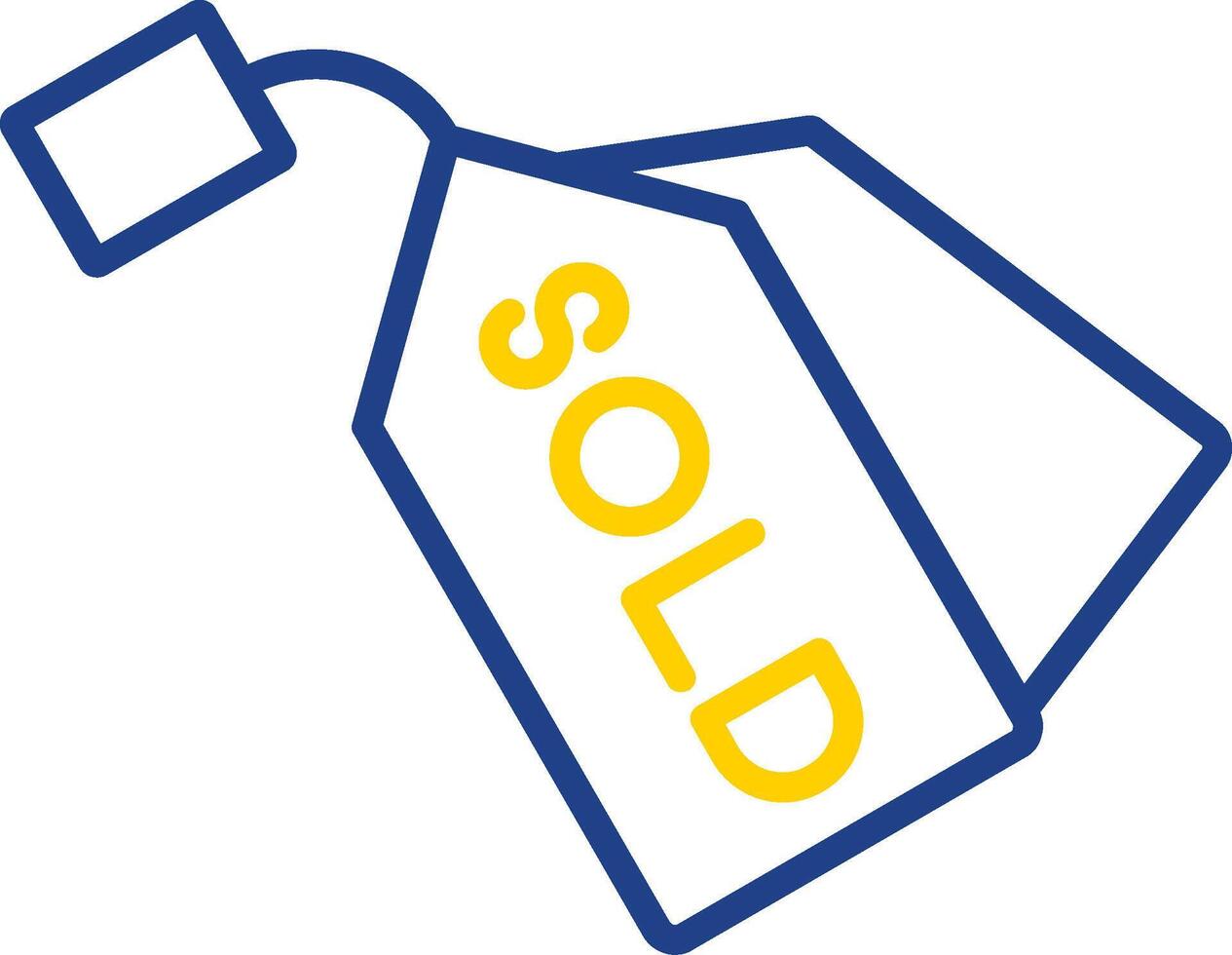 Sold Line Two Colour Icon Design vector