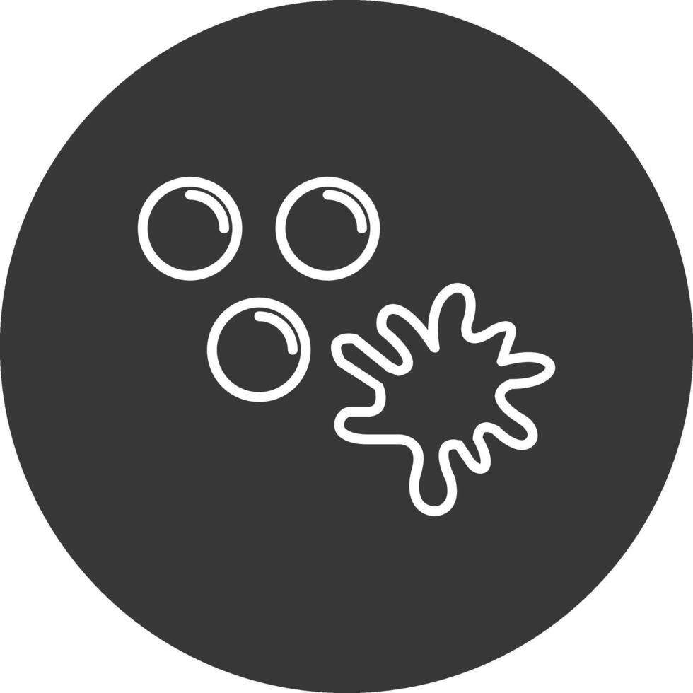 Paintballs Line Inverted Icon Design vector