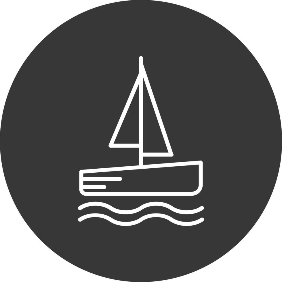 Catamaran Line Inverted Icon Design vector