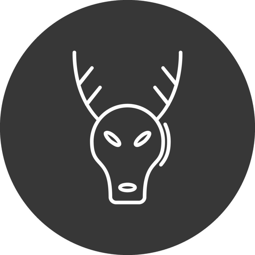 Stag Line Inverted Icon Design vector