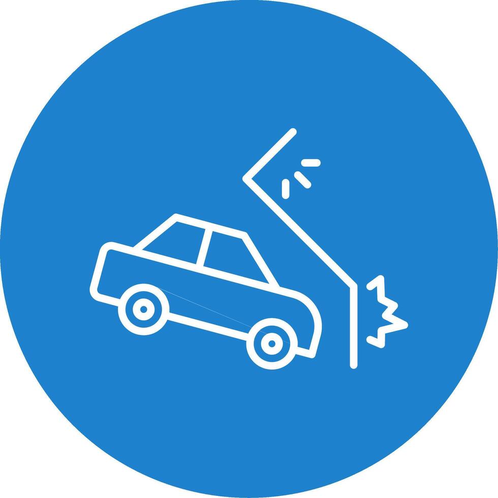 Car Crash Multi Color Circle Icon vector