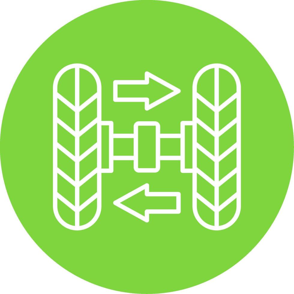 Wheel Alignment Multi Color Circle Icon vector