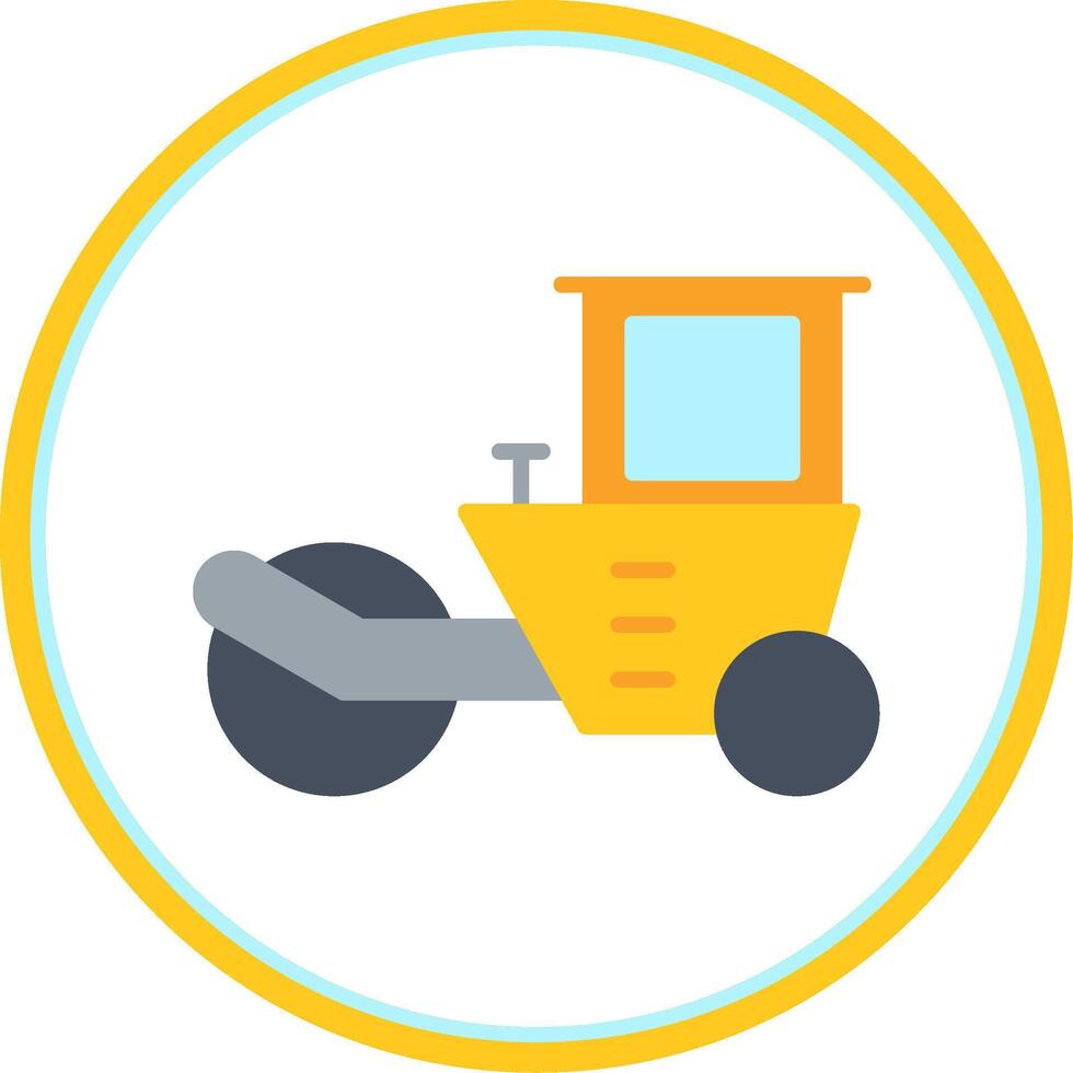 Roller Flat Circle Icon vector