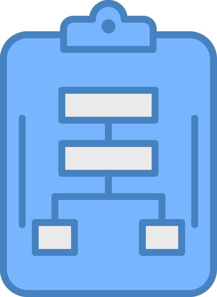 Planning Line Filled Blue Icon vector