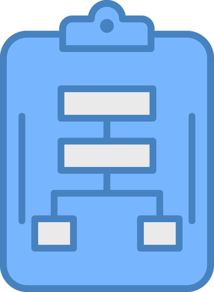 Planning Line Filled Blue Icon vector
