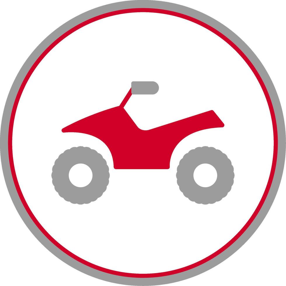 Quad Flat Circle Icon vector