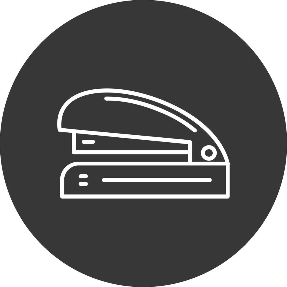 Stapler Line Inverted Icon Design vector