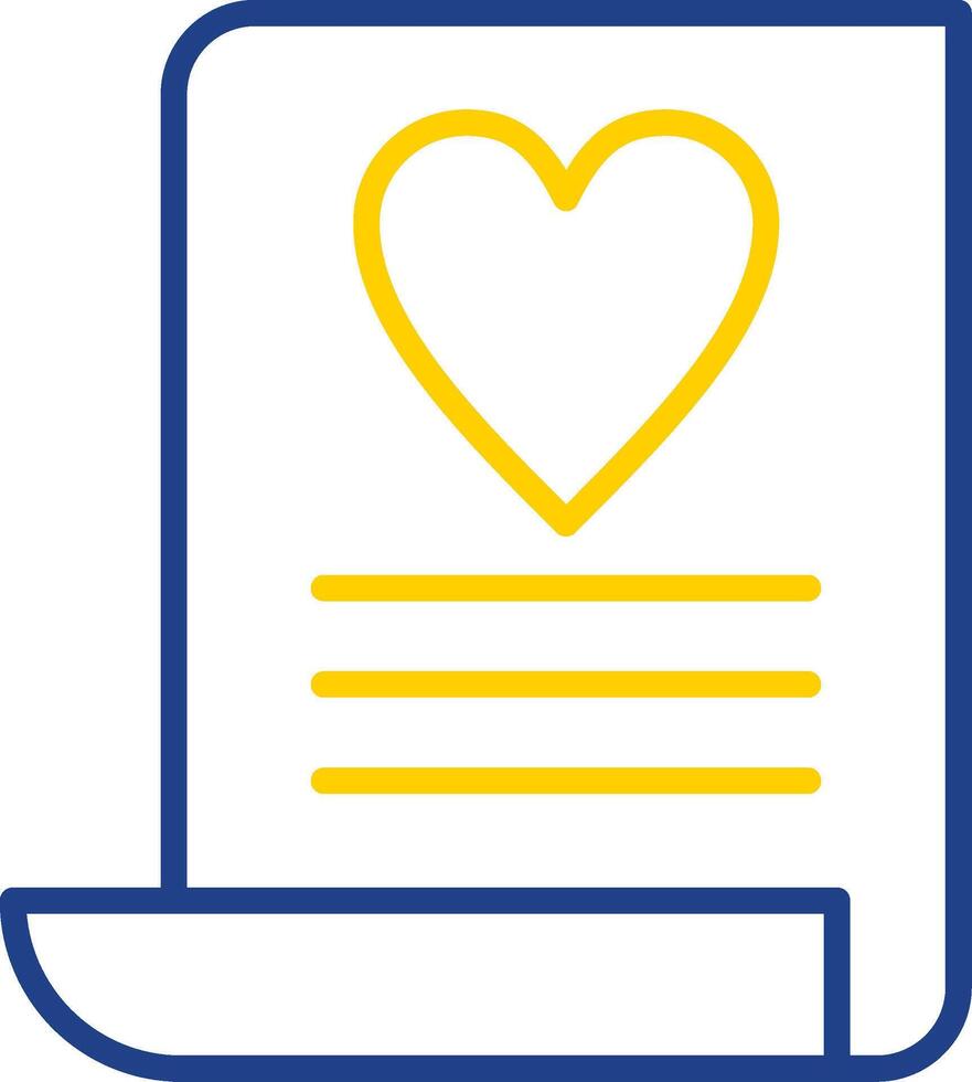 Wish List Line Two Colour Icon Design vector