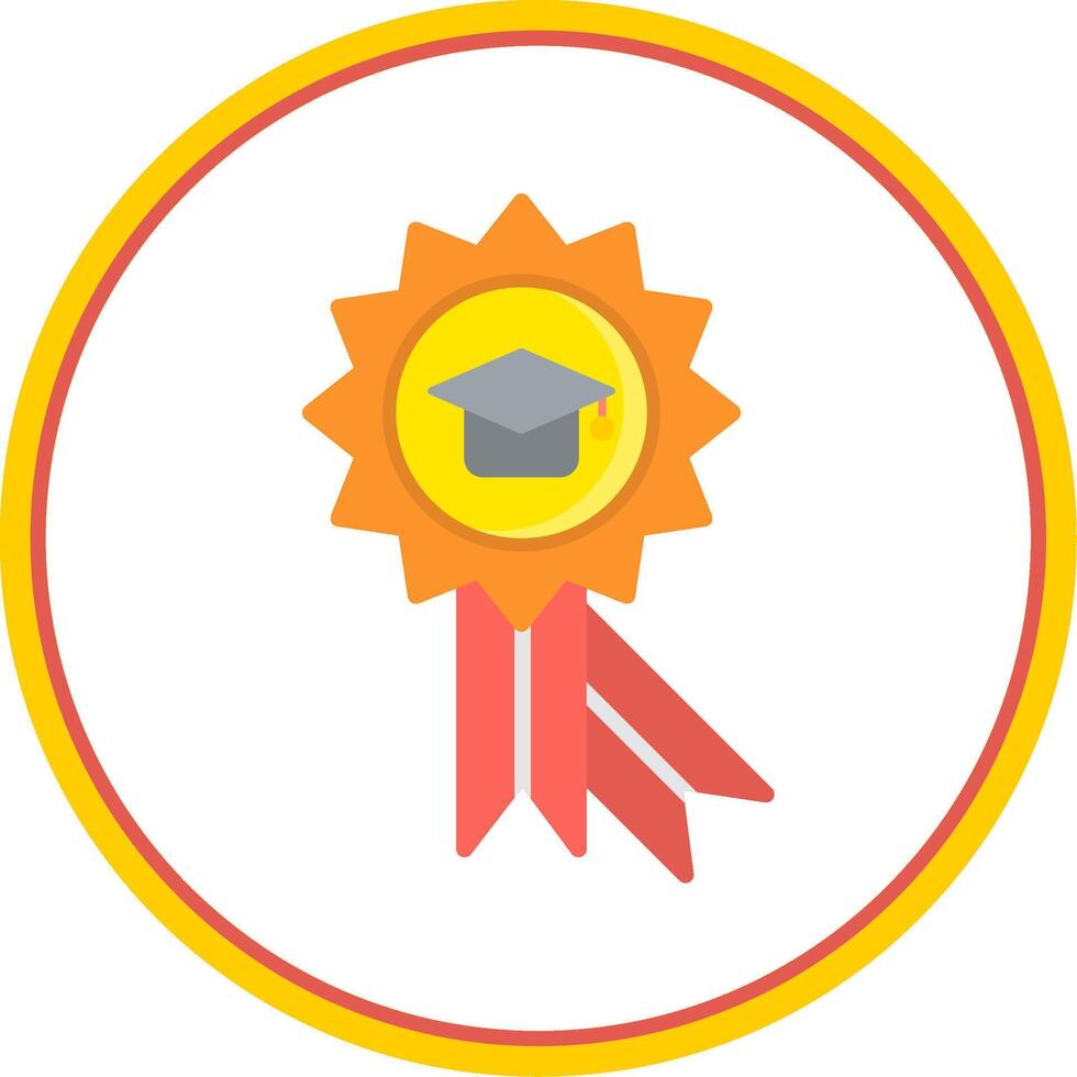 Award Flat Circle Icon vector