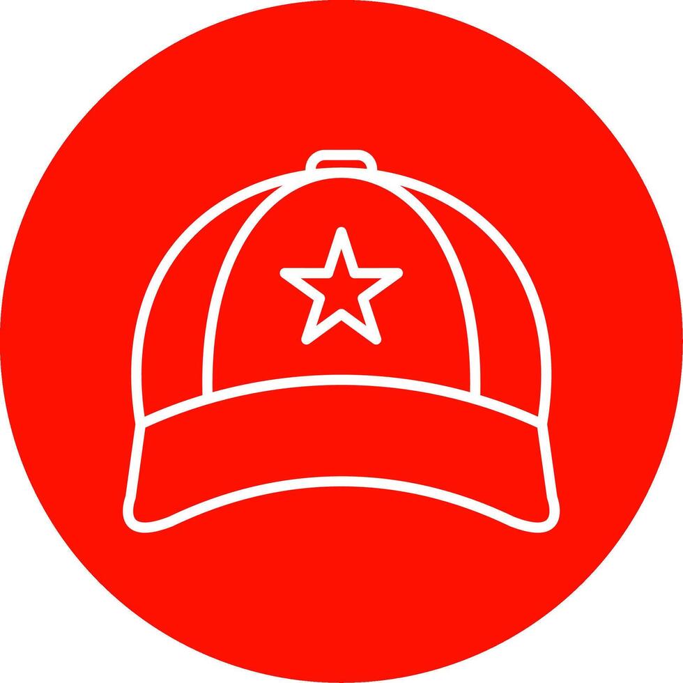 Cap Multi Color Circle Icon vector