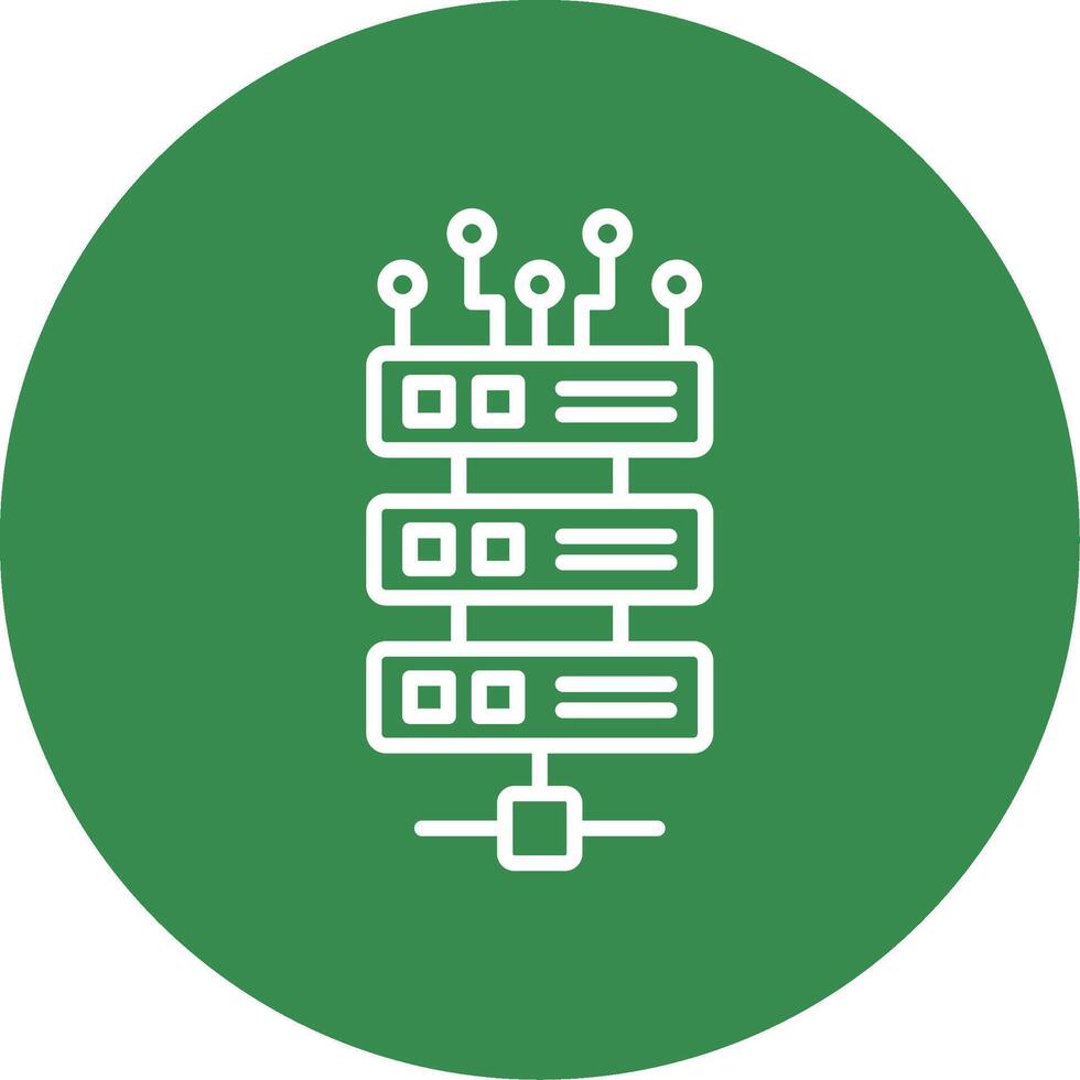 Server Multi Color Circle Icon vector