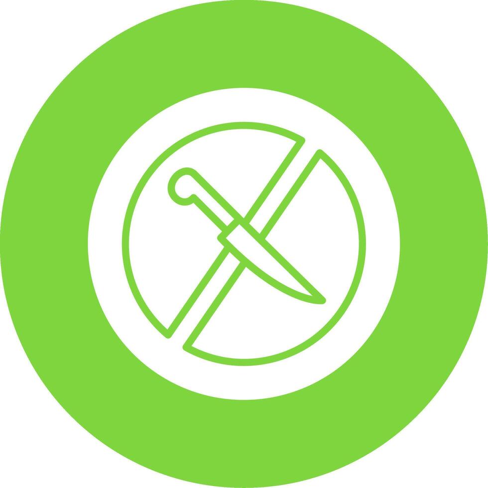 No Knife Multi Color Circle Icon vector
