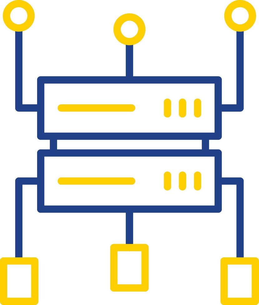 Data Structure Line Two Colour Icon Design vector
