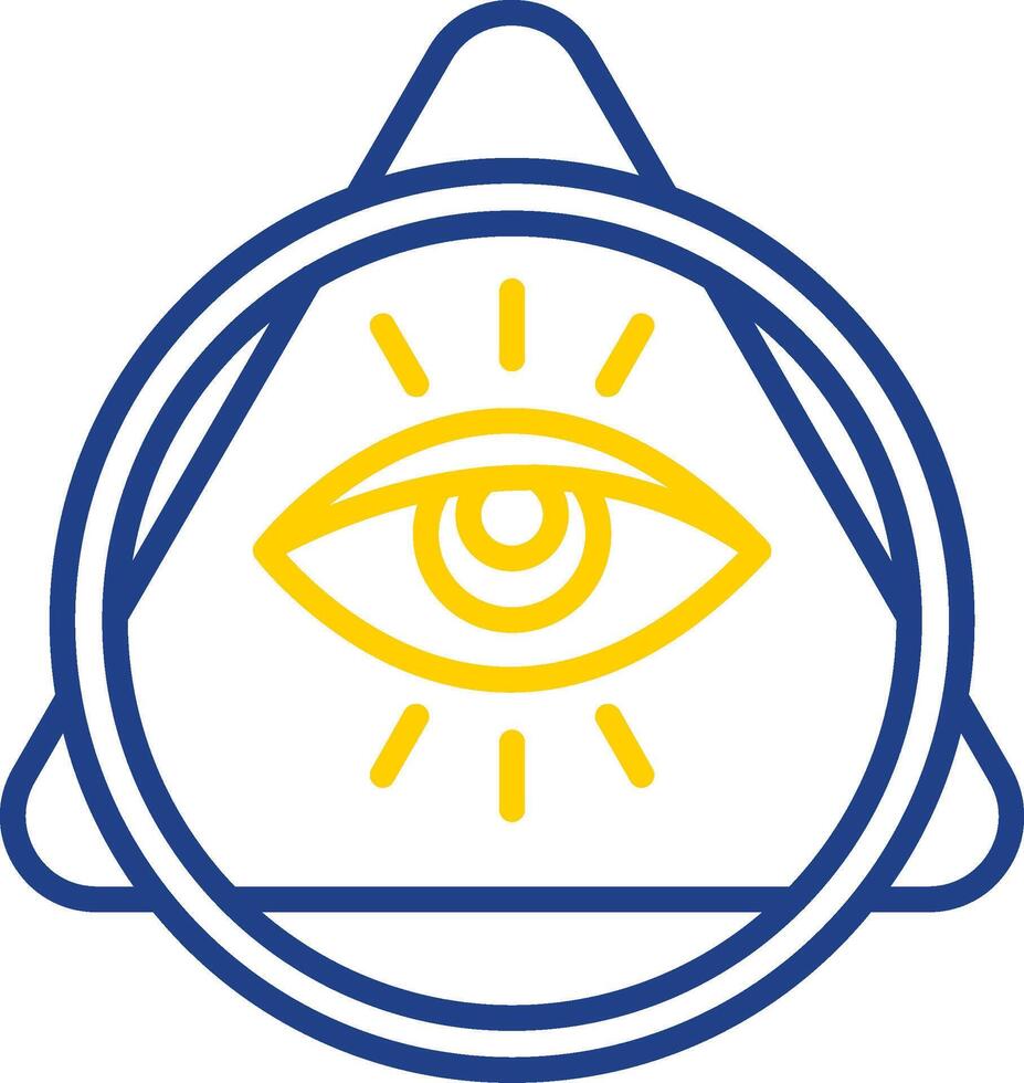 Eye Of Providence Line Two Colour Icon Design vector