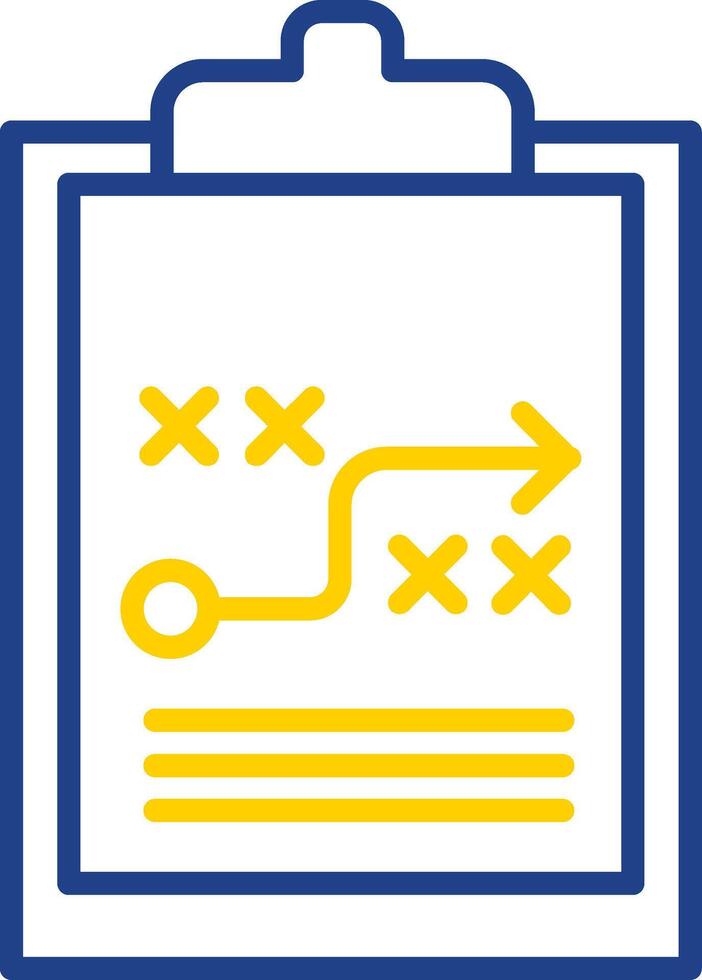 Tactics Line Two Colour Icon Design vector