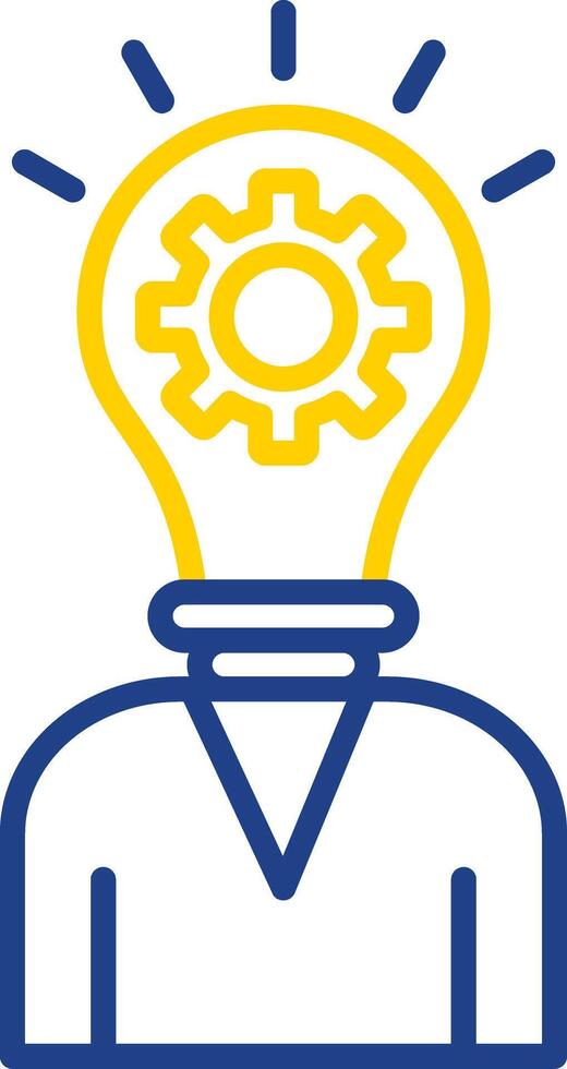 Personal Idea Line Two Colour Icon Design vector