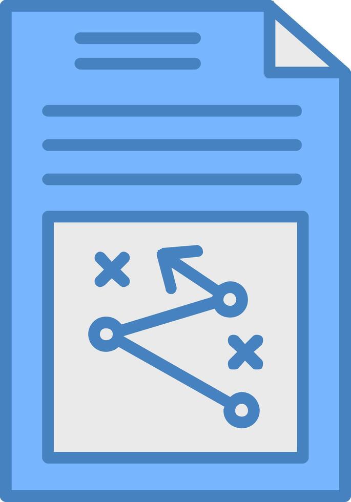 Business Strategy Line Filled Blue Icon vector
