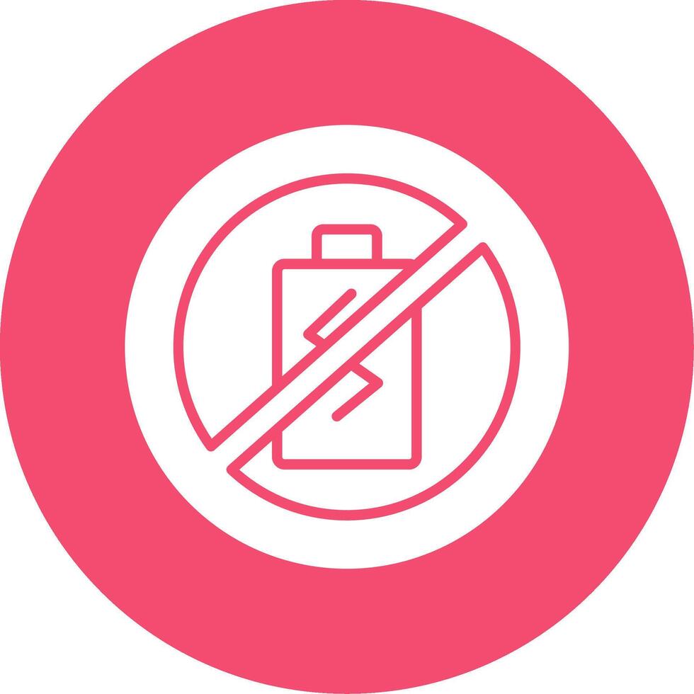 No batería multi color circulo icono vector