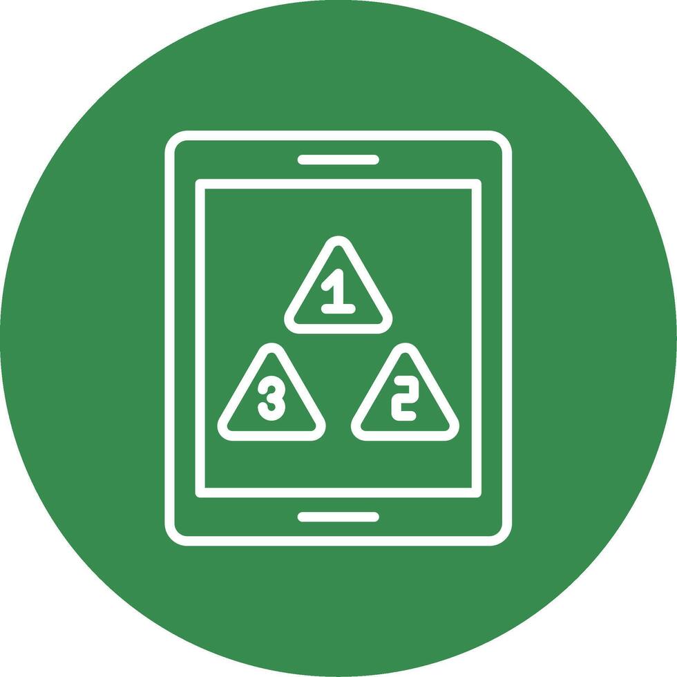 Tablet Multi Color Circle Icon vector