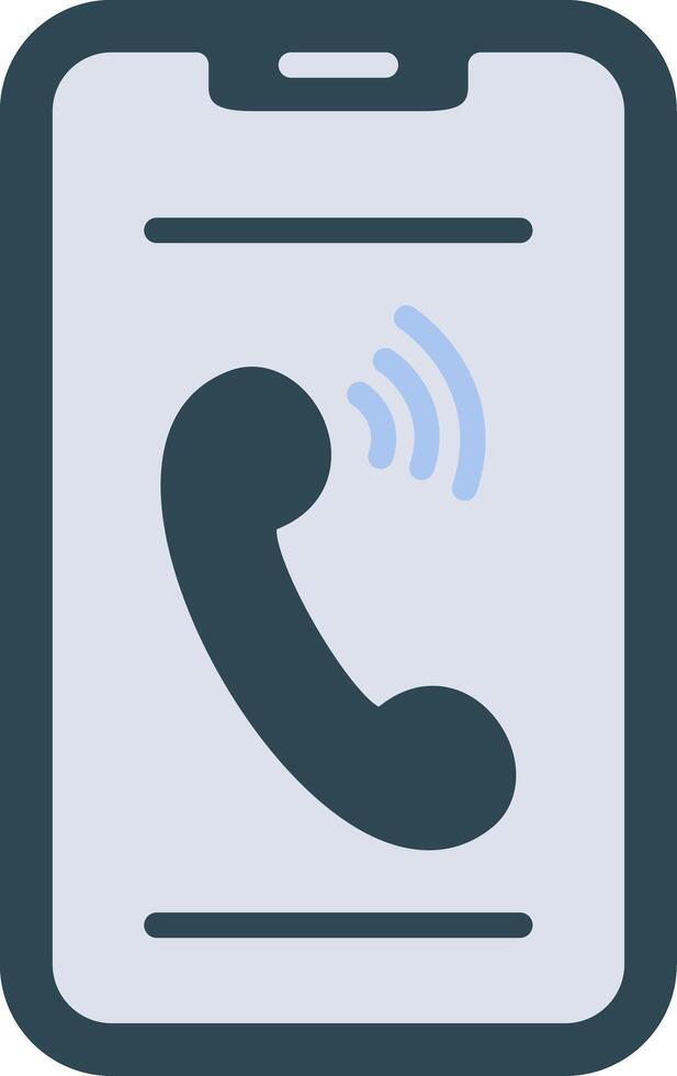 Phone Flat Circle Icon vector