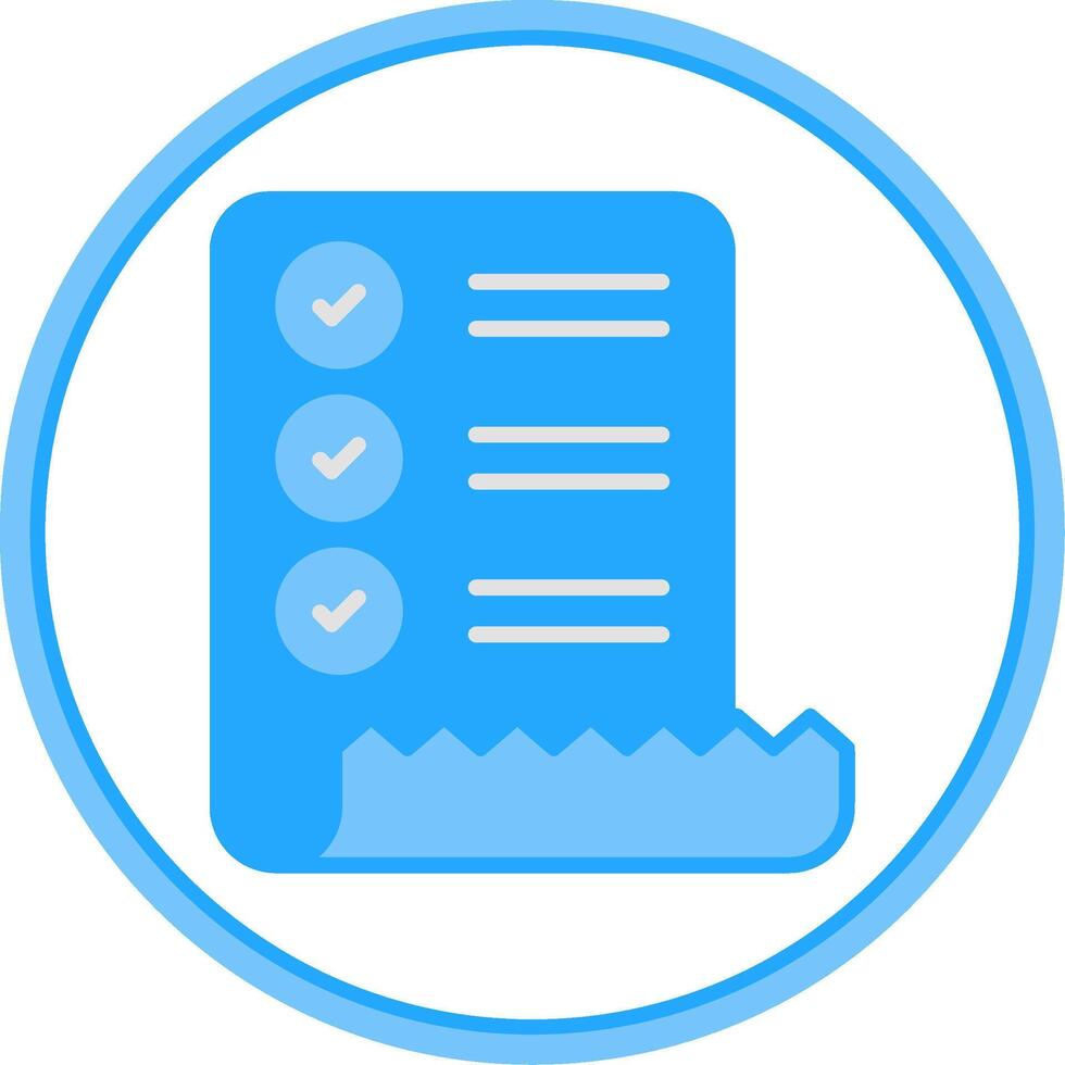 Check List Flat Circle Icon vector