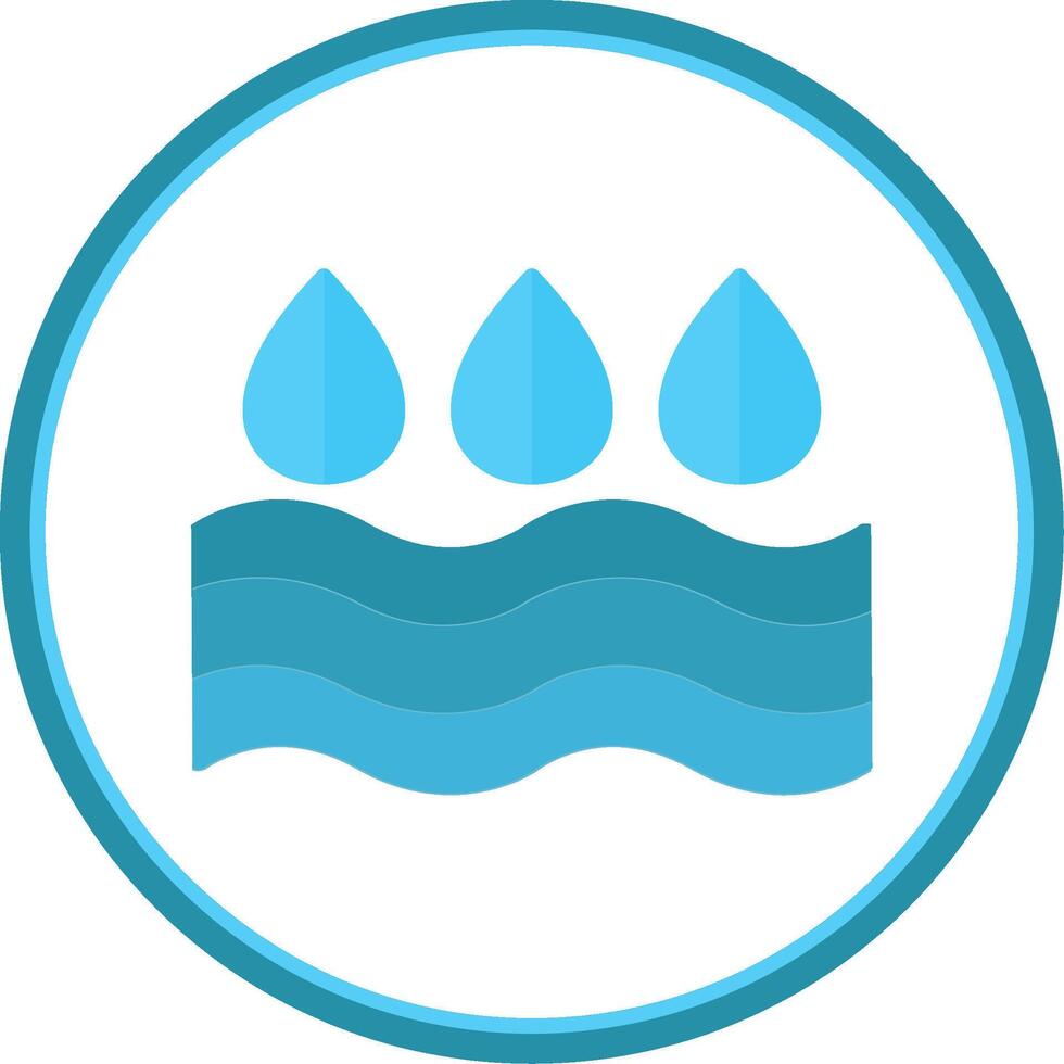 Water Flat Circle Icon vector