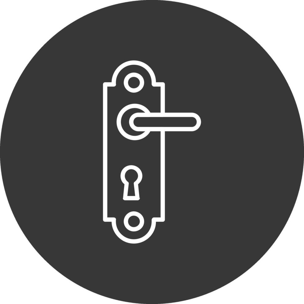 puerta encargarse de línea invertido icono diseño vector