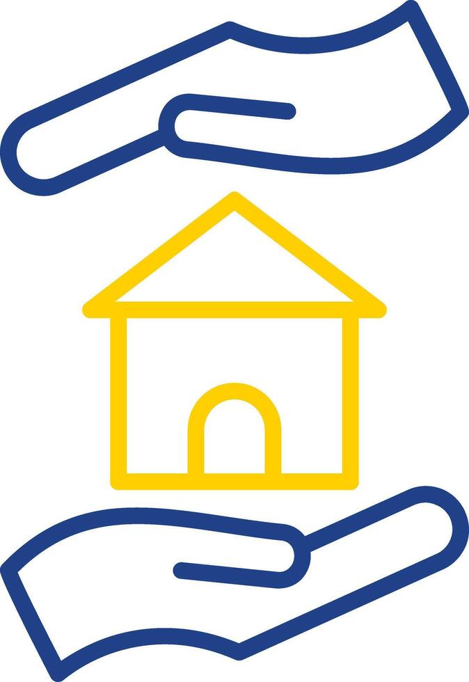 Home Insurance Line Two Colour Icon Design vector