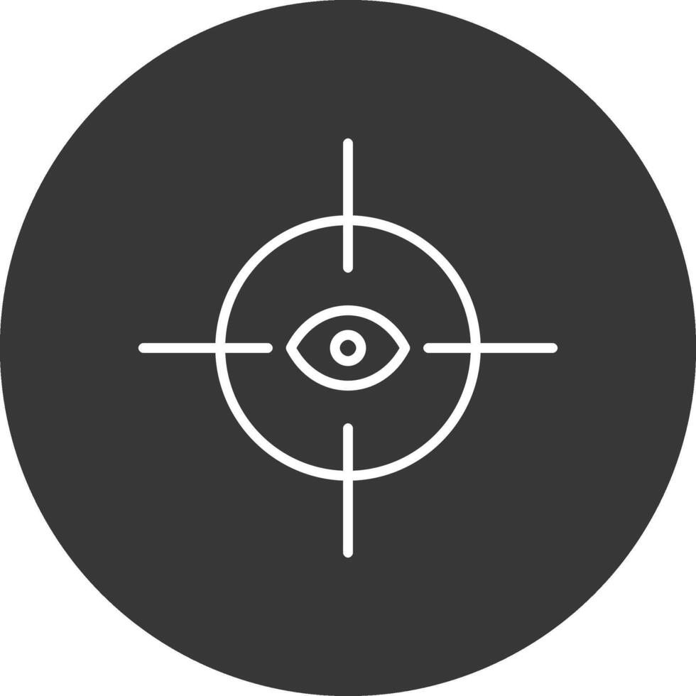 Spyhole Line Inverted Icon Design vector